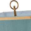 blue fabric shade gold table lamp for bedroom reading nook