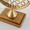 blue fabric shade gold table lamp for bedroom reading nook