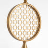 blue fabric shade gold table lamp for bedroom reading nook