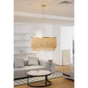 bohemian antique brass wood coconut bead chandelier