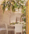 bohemian antique brass wood coconut bead chandelier