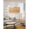 bohemian antique brass wood coconut bead chandelier