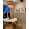 bohemian antique brass wood coconut bead chandelier