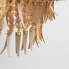 bohemian antique brass wood coconut bead chandelier