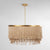 bohemian antique brass wood coconut bead chandelier