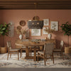 bohemian antique brass wood coconut bead chandelier