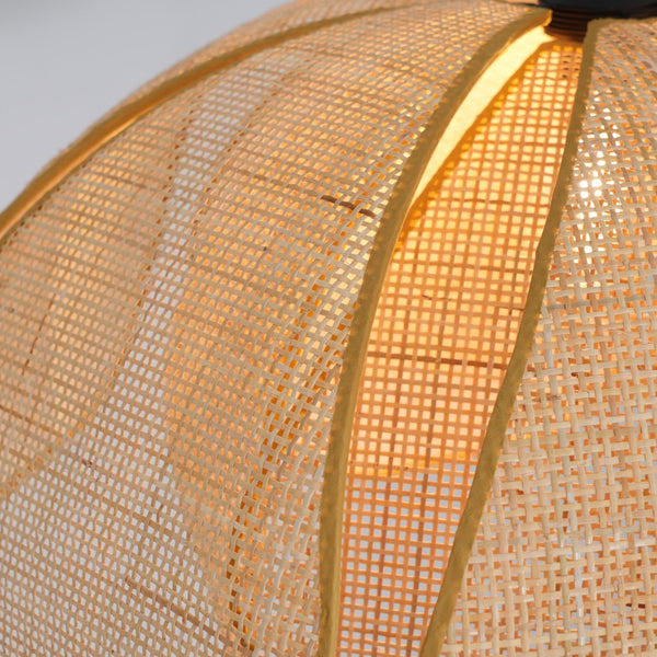bohemian gold rattan flower pendant lamp