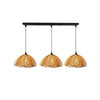 bohemian gold rattan flower pendant lamp