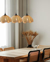bohemian gold rattan flower pendant lamp