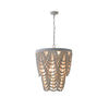 bohemian white wood bead iron chandelier