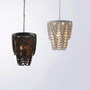 bohemian white wood bead iron chandelier