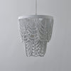 bohemian white wood bead iron chandelier