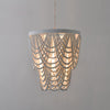 bohemian white wood bead iron chandelier
