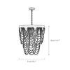 bohemian white wood bead iron chandelier
