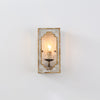 boho white wood cube candle wall sconce