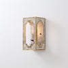 boho white wood cube candle wall sconce