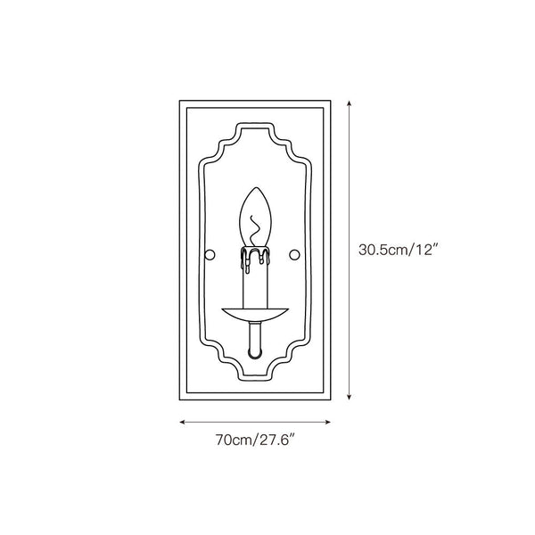 boho white wood cube candle wall sconce