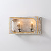 boho white wood cube candle wall sconce