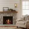 boho white wood cube candle wall sconce