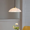 brass alabaster dome swag pendant light