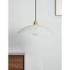 brass alabaster dome swag pendant light