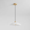 brass alabaster dome swag pendant light