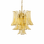 brass amber cascade glass chandelier