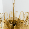 brass amber cascade glass chandelier