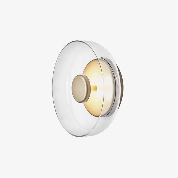 brass glass led wall sconce bedroom hallway