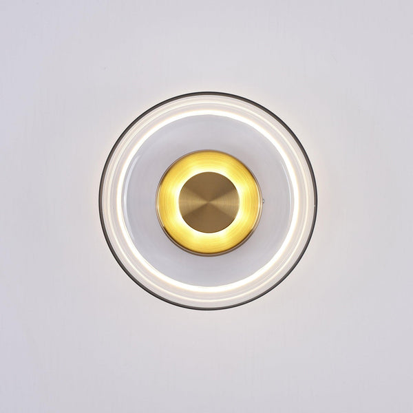 brass glass led wall sconce bedroom hallway