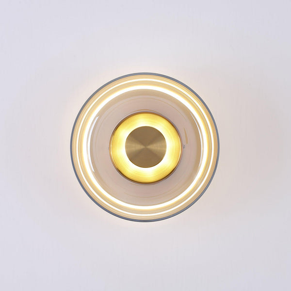 brass glass led wall sconce bedroom hallway