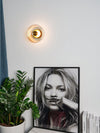 brass glass led wall sconce bedroom hallway