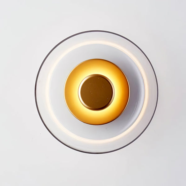 brass glass led wall sconce bedroom hallway