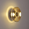 brass glass led wall sconce bedroom hallway