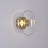 brass glass led wall sconce bedroom hallway