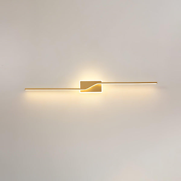 brass linear led wall sconce set of two for hallway and bedroom