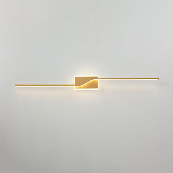 brass linear led wall sconce set of two for hallway and bedroom