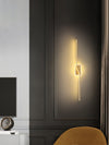 brass linear led wall sconce set of two for hallway and bedroom
