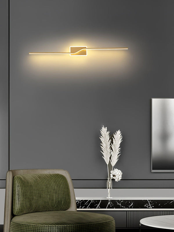 brass linear led wall sconce set of two for hallway and bedroom