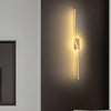 brass linear led wall sconce set of two for hallway and bedroom