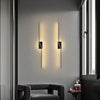 brass linear led wall sconce set of two for hallway and bedroom