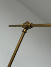 brass swing arm wall lamp with aluminum shade for bedroom and reading nook