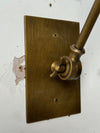 brass swing arm wall lamp with aluminum shade for bedroom and reading nook