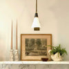 brass swing arm wall lamp with aluminum shade for bedroom and reading nook