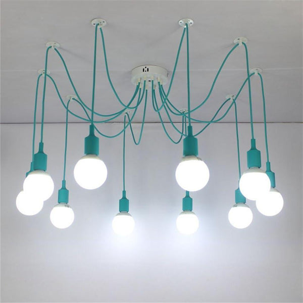 Cluster Spider Pendant Lighting 10 Heads Diy Adjustable Ceiling Lights