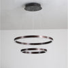 Modern Led Circular Chandelier Two Tier Minimalist Pendant Light