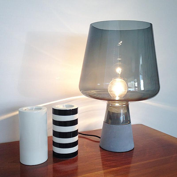 cement glass table lamp bedside living room