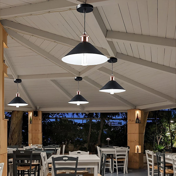 Classic Conical Solar Lights Led Pendant Light Solar Garden Lights Waterproof Hanging Lights