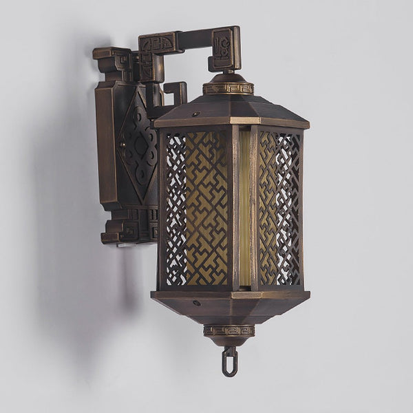 Classical Hollow Pattern Outdoor Waterproof Wall Lamp For Villa Courtyard Corridor