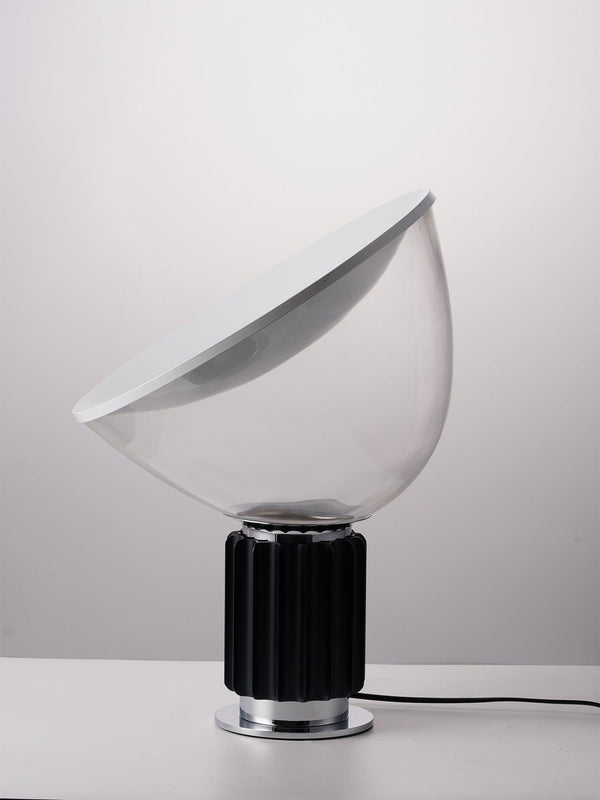 clear glass radar table lamp metal base for bedroom living room